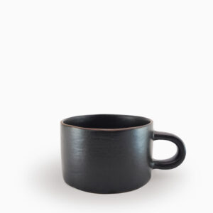 680401122E Large mug with handle black shady